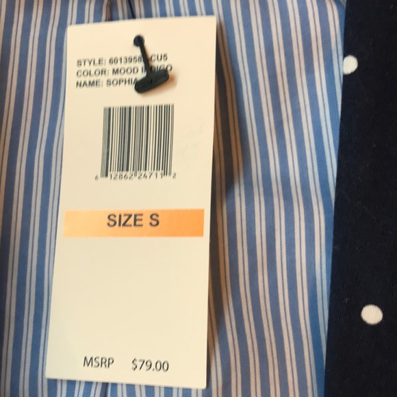 Navy blue polka dots blazer - Picture 5 of 6